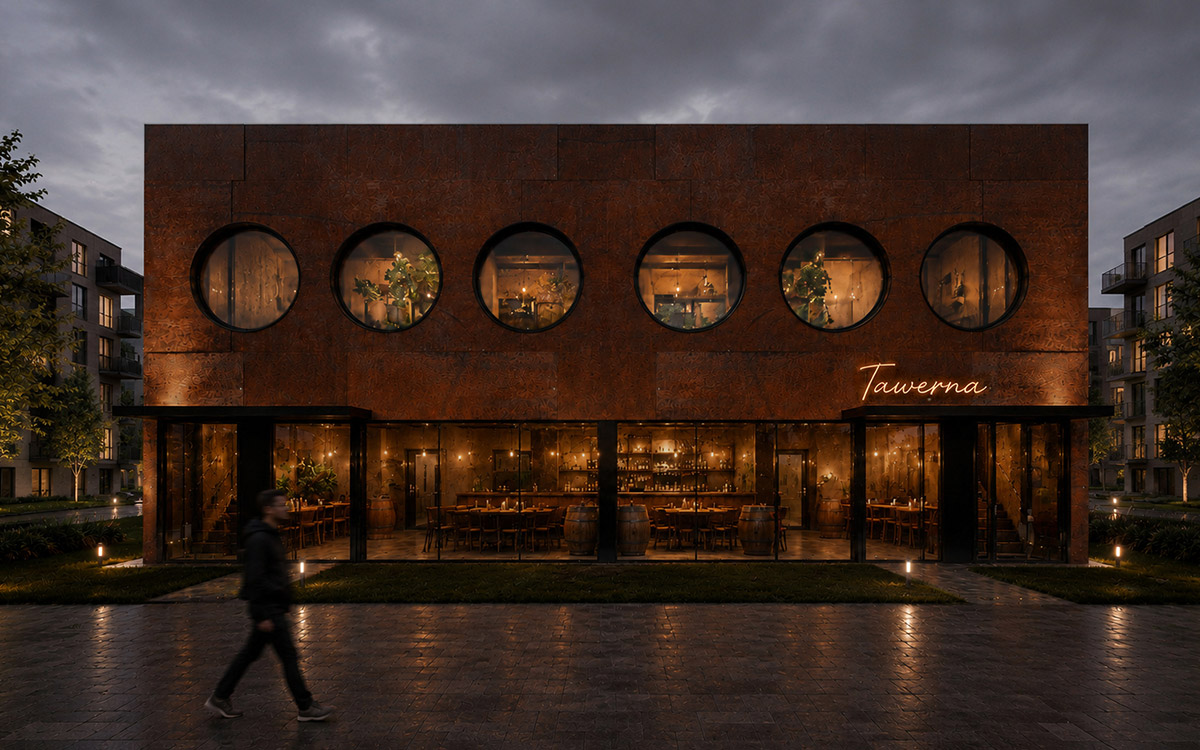 Budynek restauracji, Wrocław, ul. Vespucciego